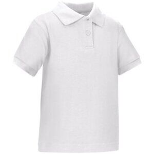 Classroom 58914 Adult Unisex Short Sleeve Interlock Polo White
